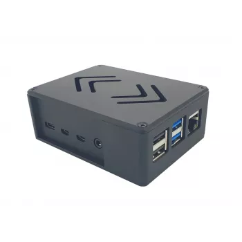 ALLNET Rock 4 C+ alumínium tok ecoPI PRO LP fekete Radxa Rock Pi 4C Plus-hoz