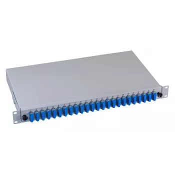 EFB Elektronik optikai patch panel - rack szerelhető - SC SM X 48 - szürke, RAL 7035 - 1U - 19 inch