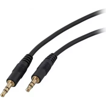 EFB-Elektronik audio összekötő kábel, 3,5 mm jack dugó, 5 méter, fekete