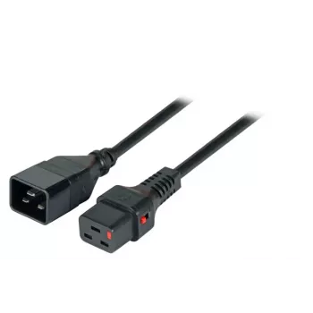 EFB-Elektronik IEC Lock tápellátás hosszabbító kábel C20-C19, 3,0 m, fekete
