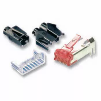 EFB Electronics RJ45-Hirose csatlakozó STP TM21 piros 100 darab 3 elem Cat.6