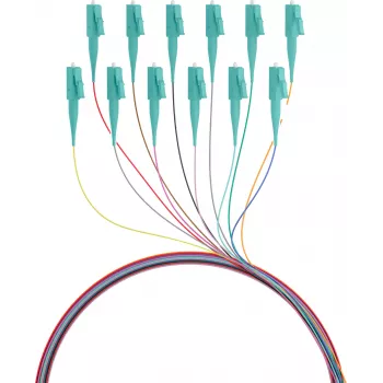 EFB Elektronik szálas pigtail LC 50/125 OM3 12 színű készlet 2m - kábel/adapter készlet - multimódusú