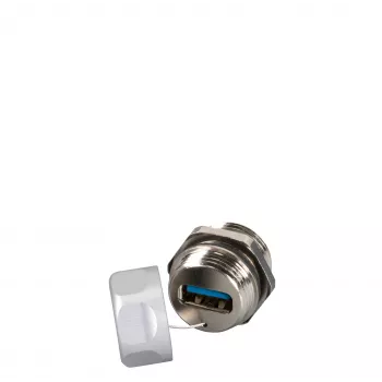 EFB Elektronik USB 3.0 IP67 átvezető csatlakozó, Type-A aljzat / Type-A aljzat, service port