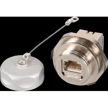 EFB Elektronik IP67 beépített aljzat M25 RJ45 Cat.6A E-20070 Cat.5/6/7 kábelekhez