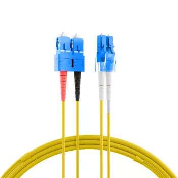 EFB Elektronik IPL-DF-LCUSCU-2-0500 OS2 duplex optikai patchkábel LC/UPC-SC/UPC 5 m sárga