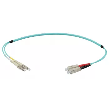 EFB Elektronik IPL-DF-LCUSCU-3-0100 optikai patchkábel 1 m OM3 LC/SC duplex LSZH aqua