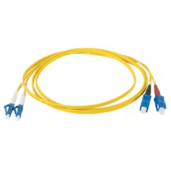 EFB Elektronik IPL-DR-LCUSCU-2-0050 optikai szálas patch kábel, OS2, LC–SC, 0,5 m, sárga
