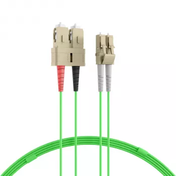 EFB Elektronik IPL-DR-LCUSCU-5-1000 optikai szálas patch kábel, OM5, LC–SC, 10 m, LSZH, limezöld