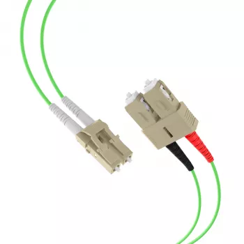 EFB Elektronik IPL-DR-LCUSCU-5-1000 optikai szálas patch kábel, OM5, LC–SC, 10 m, LSZH, limezöld