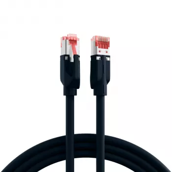 EFB-Elektronik RJ45 patch kábel Cat.6A S/FTP LSZH Draka UC900 TM21 fekete 40 m