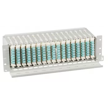 EFB Elektronik FTTH 19 inch 3U tartó 17x FTTH-MODUL-X modulbetéthez, kábelmenedzsmenttel