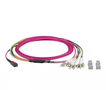 EFB-Elektronik MTP-F/LC 8 szálas mátrix patch kábel OM4, LSZH, Erika lila, 10 m