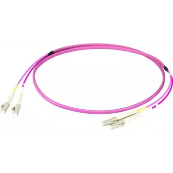 EFB Elektronik duplex jumper LC-LC 50/125 µm OM4 LSZH Erika lila lapos iker 3x5 mm 25 m