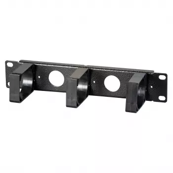 EFB Elektronik 10 inch 1U kábelmenedzsment panel, jet black (RAL 9005)