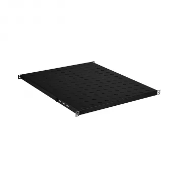 EFB Electronics 19 inch 0,5U fix polc, állítható mélység 550-650 mm, teherbírás 70 kg, RAL 9005 jet black