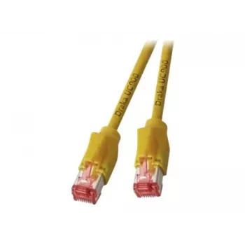 EFB Elektronik RJ45 patchkábel Cat.6A S/FTP LSZH Draka UC900 TM21 sárga 0,25 m
