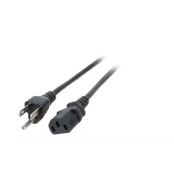 EFB EK490.1,8V2 tápkábel, Japán B típus - IEC C13, 1,8 m, fekete