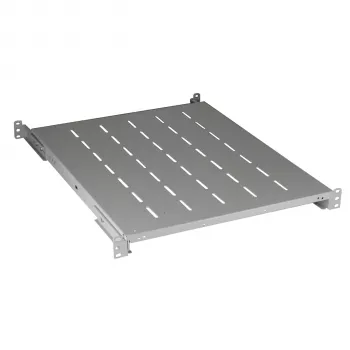 EFB Elektronik 19 inch 1U fix polc, beépítési mélység 750-850 mm, 120 kg teherbírás, szekrénymélység 1000 mm, RAL 7035 világosszürke