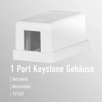 EFB Electronics keystone csatlakozódoboz, 1 port, fali, tisztafehér, üres ház