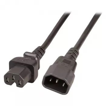 EFB Electronics Hot Appliance hosszabbítókábel C14 180° - C15 180° fekete 3 m 3 x 1,00 mm² VDE (EK585.3V2)