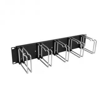 EFB 19 inch 2U kábelkezelő panel, 5 x dupla fémtartó 110 mm, előlap RAL9005 (699983TS.2)