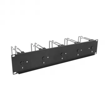 EFB 19 inch 2U kábelkezelő panel, 5 x dupla fémtartó 110 mm, előlap RAL9005 (699983TS.2)
