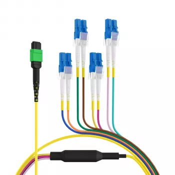 EFB ELEKTRONIK MPO-PLUS/APC(F)-LC trunk kábel OS2 8 szál Type B LSZH sárga 5m