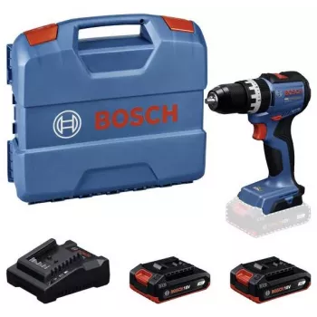 BOSCH Professional GSB 18V-52 akkumulátoros ütvefúró-csavarozó szett 2 db 2,0 Ah akkumulátorral, L-Case