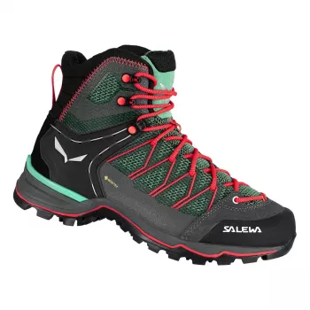 Salewa Mountain Trainer Lite Mid GTX női túrabakancs - Cactus/Fluo Coral - EU 40.5