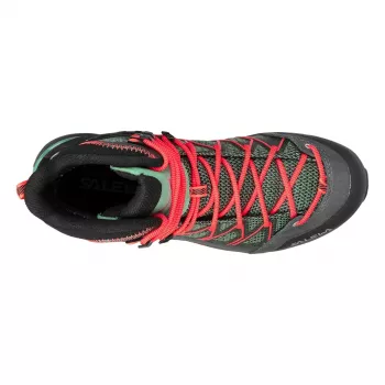 Salewa Mountain Trainer Lite Mid GTX női túrabakancs - Cactus/Fluo Coral - EU 40.5