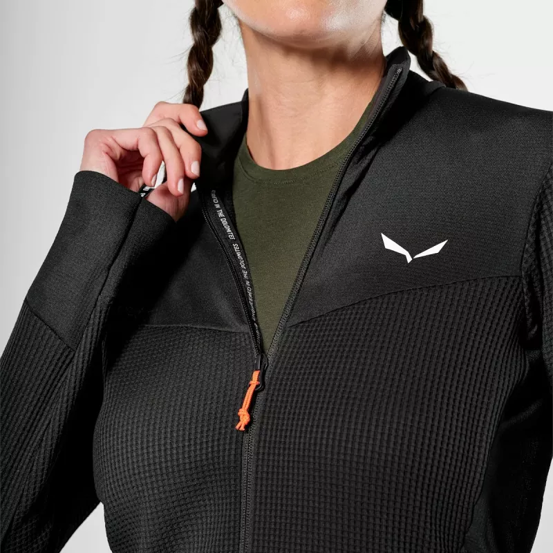 Salewa Puez Waffle Hybrid PL Jacket női - Black Out