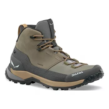 SALEWA Puez Leather Mid PTX cipő Bungee Cord Onyx UK 8,5