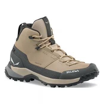 SALEWA Puez Leather Mid PTX női cipő Quicksand Onyx UK