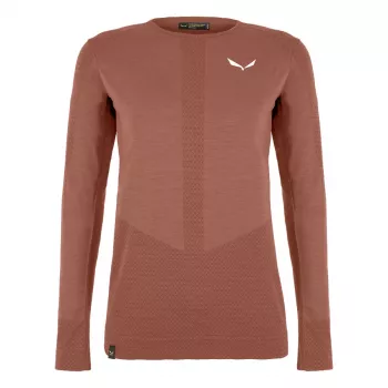 Salewa Zebru Medium Warm AMR L/S női termikus alsóing - Etruscan Red, XS