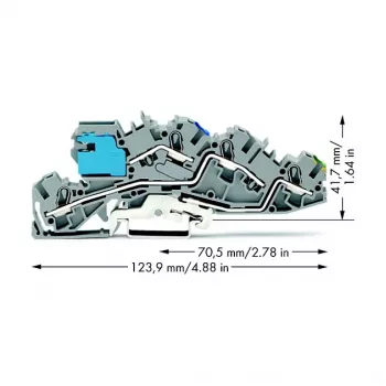 WAGO 2005-7641 TOPJOB S átmenő kapocs, 6 mm², szürke, 800 V, 41 A