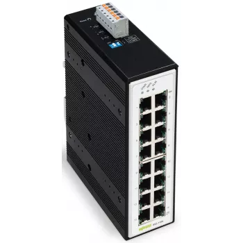 WAGO 852-1106 ipari nem menedzselt Gigabit Ethernet switch, 8 port, 10/100/1000 Mbps, DIN-sínre szerelhető