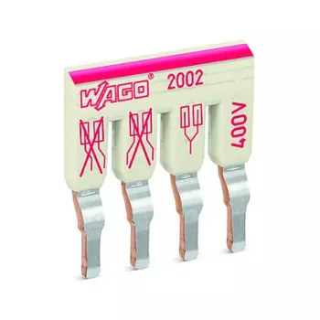 WAGO 2002-474 eltolt áthidaló, 4 pólusú, szigetelt, világosszürke