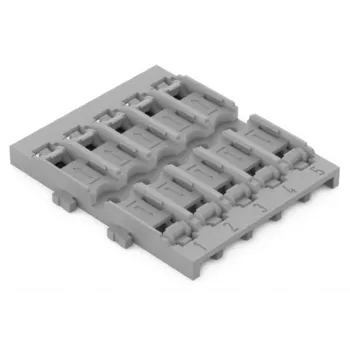 WAGO 221-2525 szerelőadapter a 221 sorozatú összekötő kapcsokhoz, 5 darabos csomag, szürke