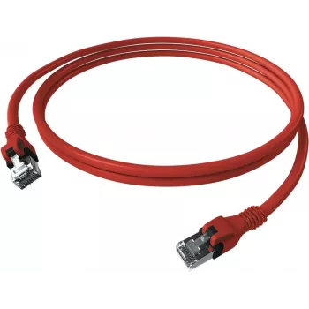 EasyLan saCon DualBoot patchkábel S/FTP piros 3,00 m Cat.6A