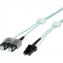 EasyLan optikai patchkábel SC duplex - LC duplex multimód OM3 2 m aqua