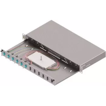 ZVK Easylan LWL splices kazetta Basic SB0012471HE 1U 19 inch 6x LC-Duplex OM3 kihúzható