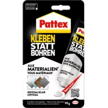 Pattex univerzális ragasztó fúrás nélkül Crystal Clear PKBC1 90 g