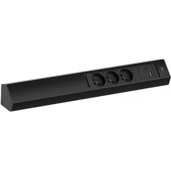 Bachmann CASIA 2 3x Schuko-aljzat 1x USB-A és 1x USB-C töltéssel 22W fekete