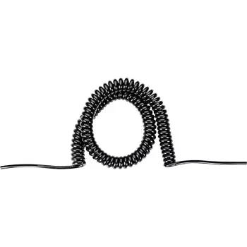 BACHMANN spirálkábel H05VV-F 3G1,5mm² 1,5m-6m fekete 0,2 m egyenes végek