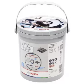 BOSCH vágótárcsa rozsdamentes acélhoz és fémhez, Ø 125 mm, 100 darab vödörben (furat 22,23 mm, A 60 T BF)