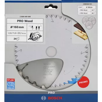 BOSCH POWERTOOLS PRO fa körfűrészlap 160 mm (3 darabos előnycsomag)