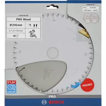BOSCH POWERTOOLS PRO fa körfűrészlap 216 mm (2 darabos promóciós csomag)
