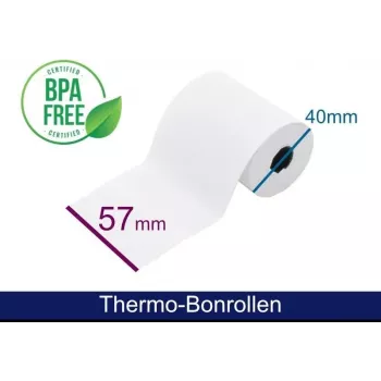 ARTDEV hőpapír-tekercs – 57x40x12 mm B/D max./K terhelési szöveggel 18 m 48 g
