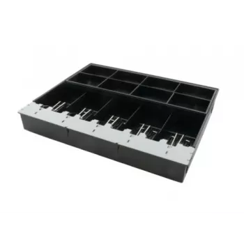 ARTDEV pénztartó betét AC-4280 pénztárfiókhoz – 8 érmerekesz, 5 bankjegyrekesz, fekete