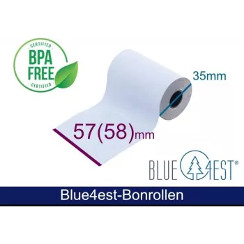 ARTDEV hőpapír tekercs - 57x35x12 mm B/D max./K fehér 14m Blue4est Blue Eco Paper